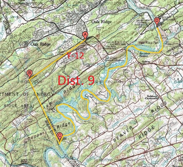 Map of District 9 of Anderson County