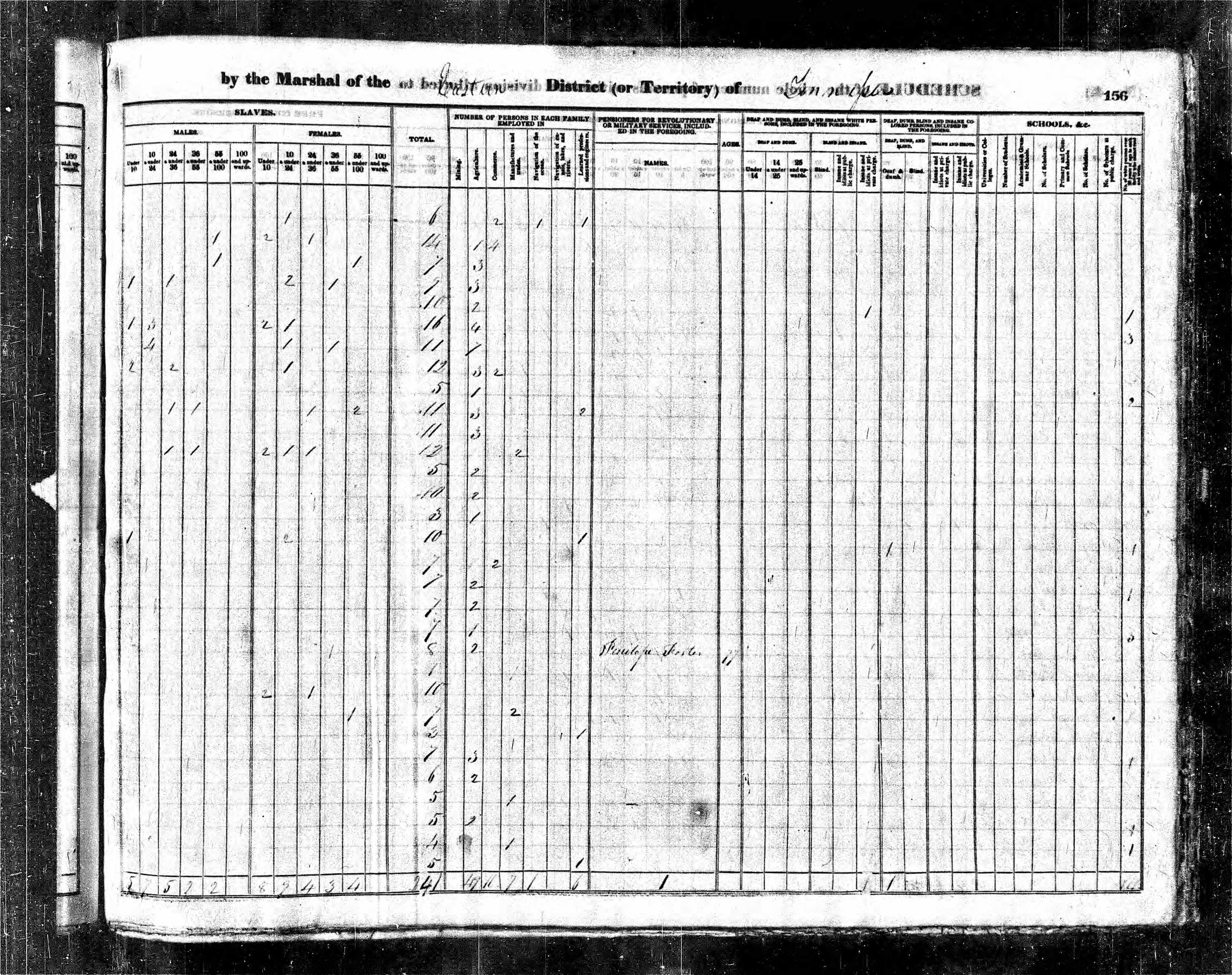 1840 U.S. Census, Sevier County, Tennessee, page 156b