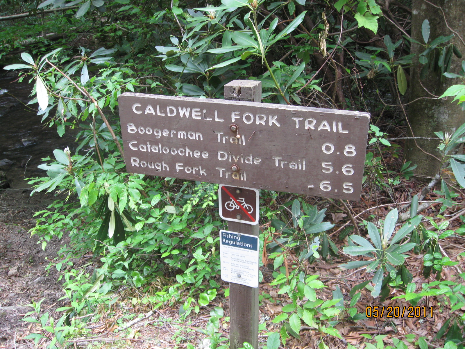 Caldwell Fork Trail trailhead