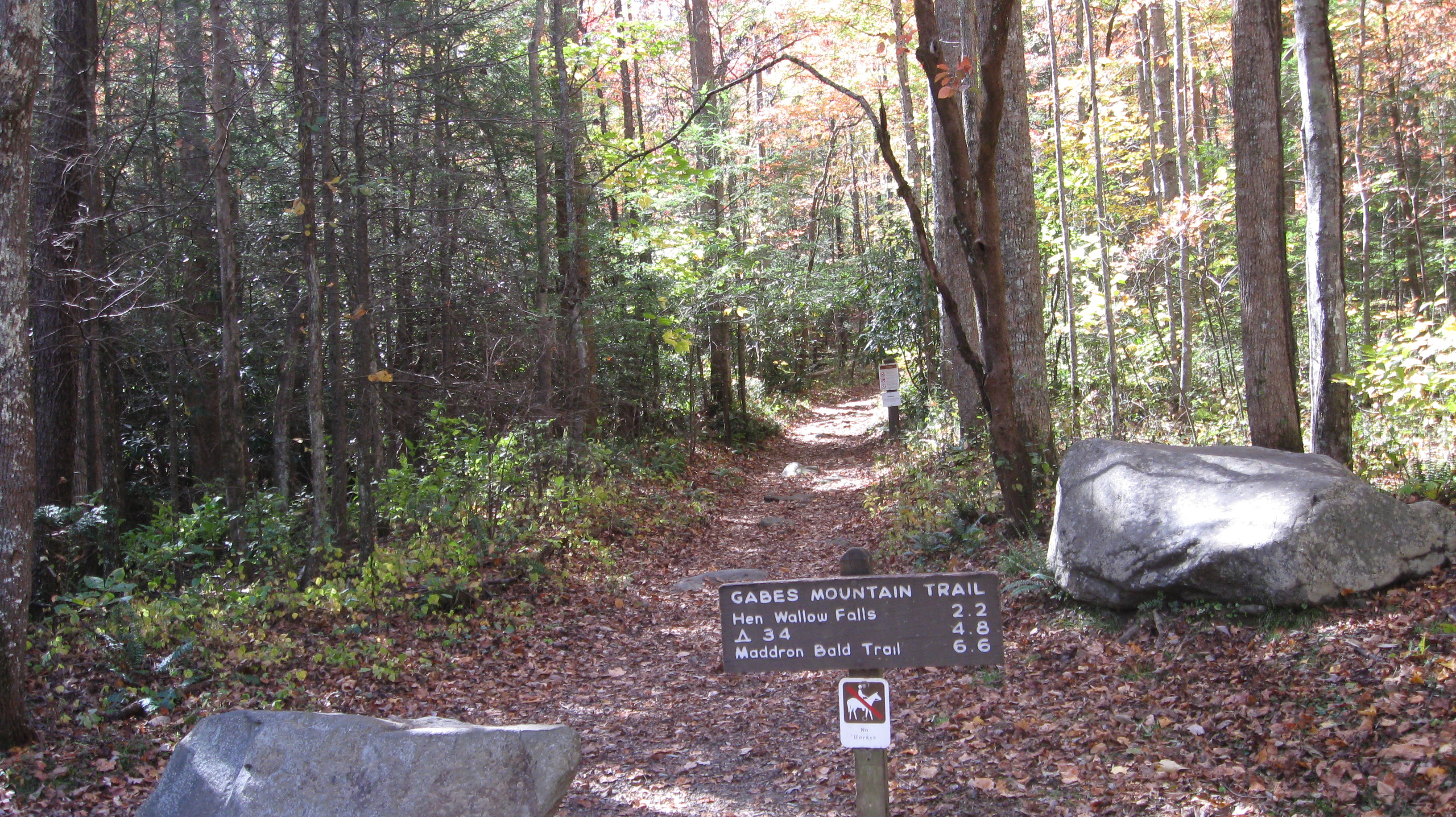 Gabes Mountain Trailhead sign