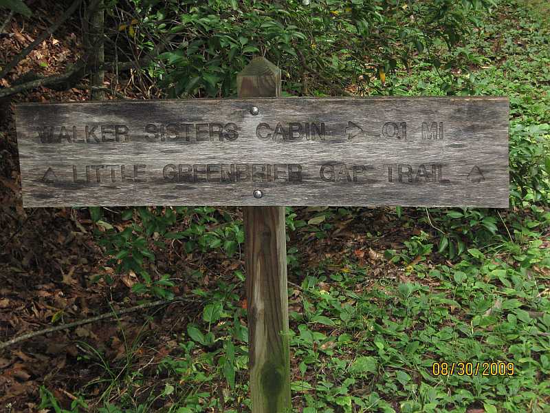 Walker sisters cabin sign