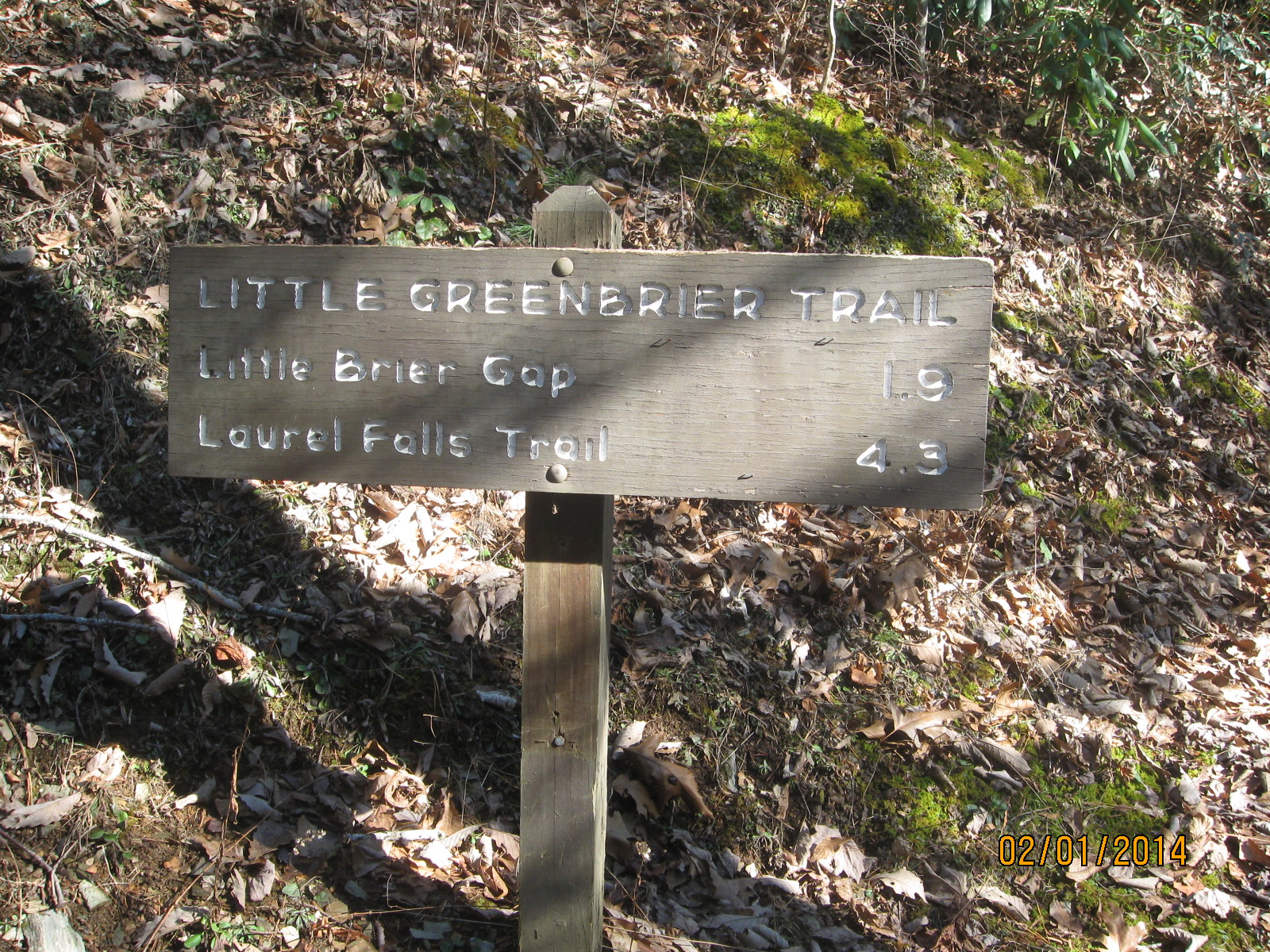 Trailhead for Little Greenbrier Trail