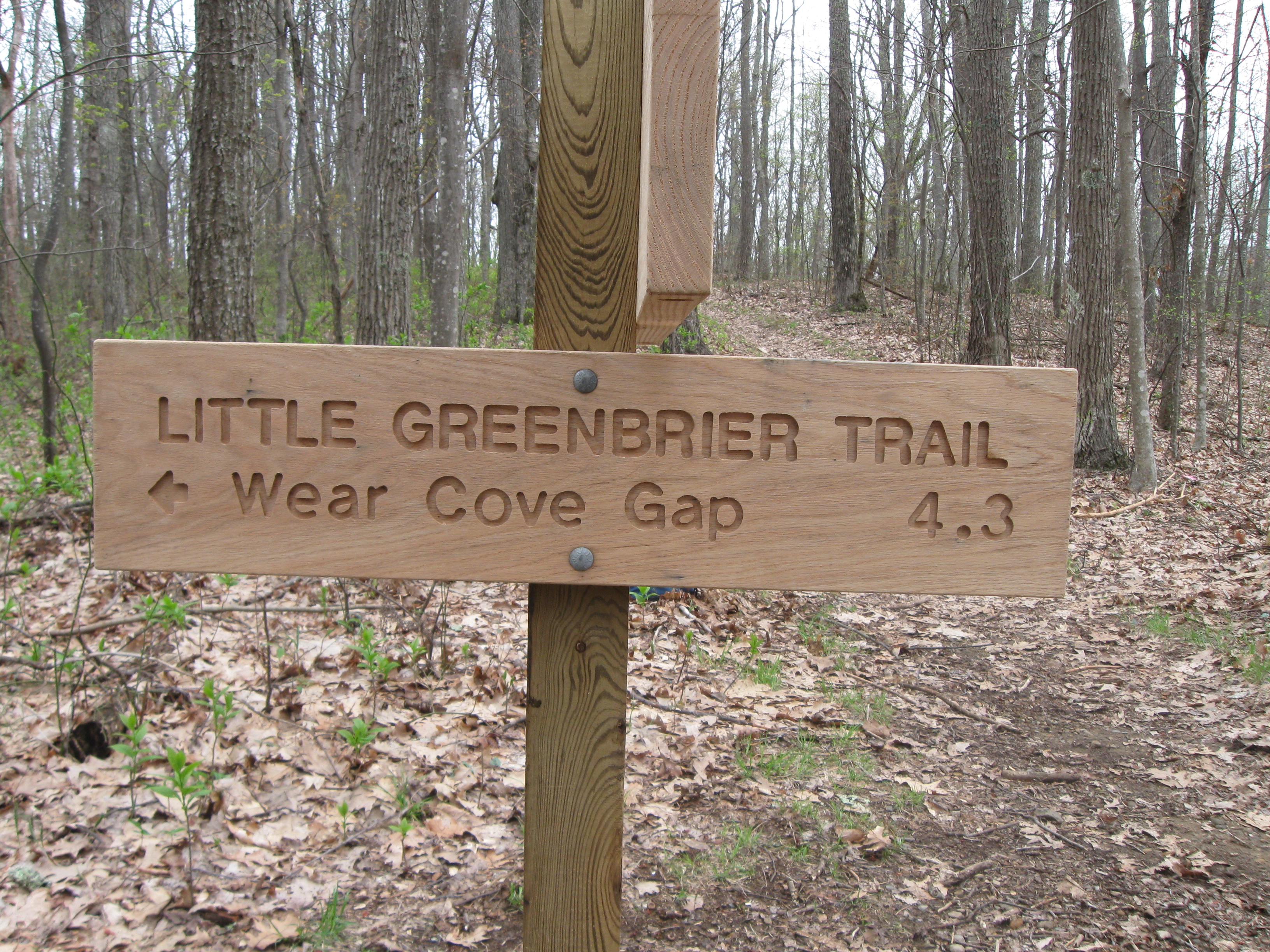 Trailhead for Little Greenbrier Trail
