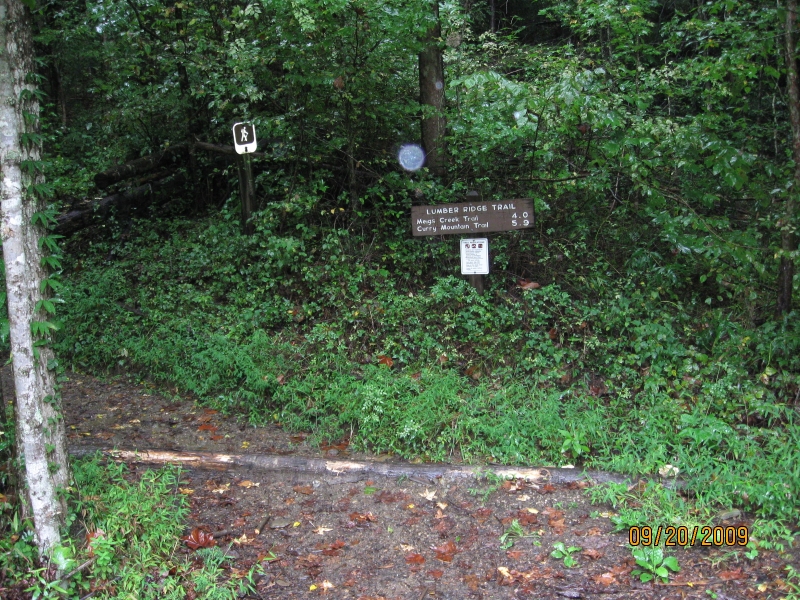 Trailhead for Lumber Ridge Trail