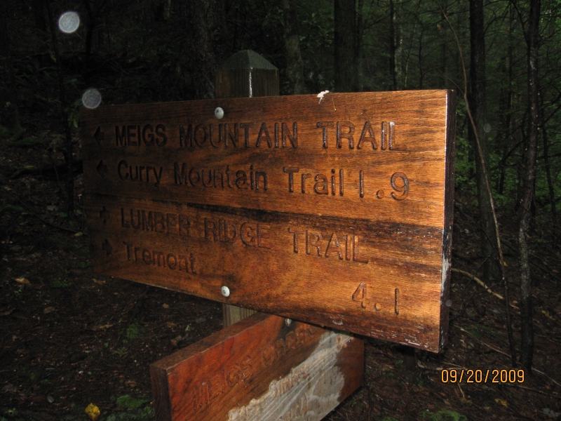 Trailhead for Lumber Ridge Trail