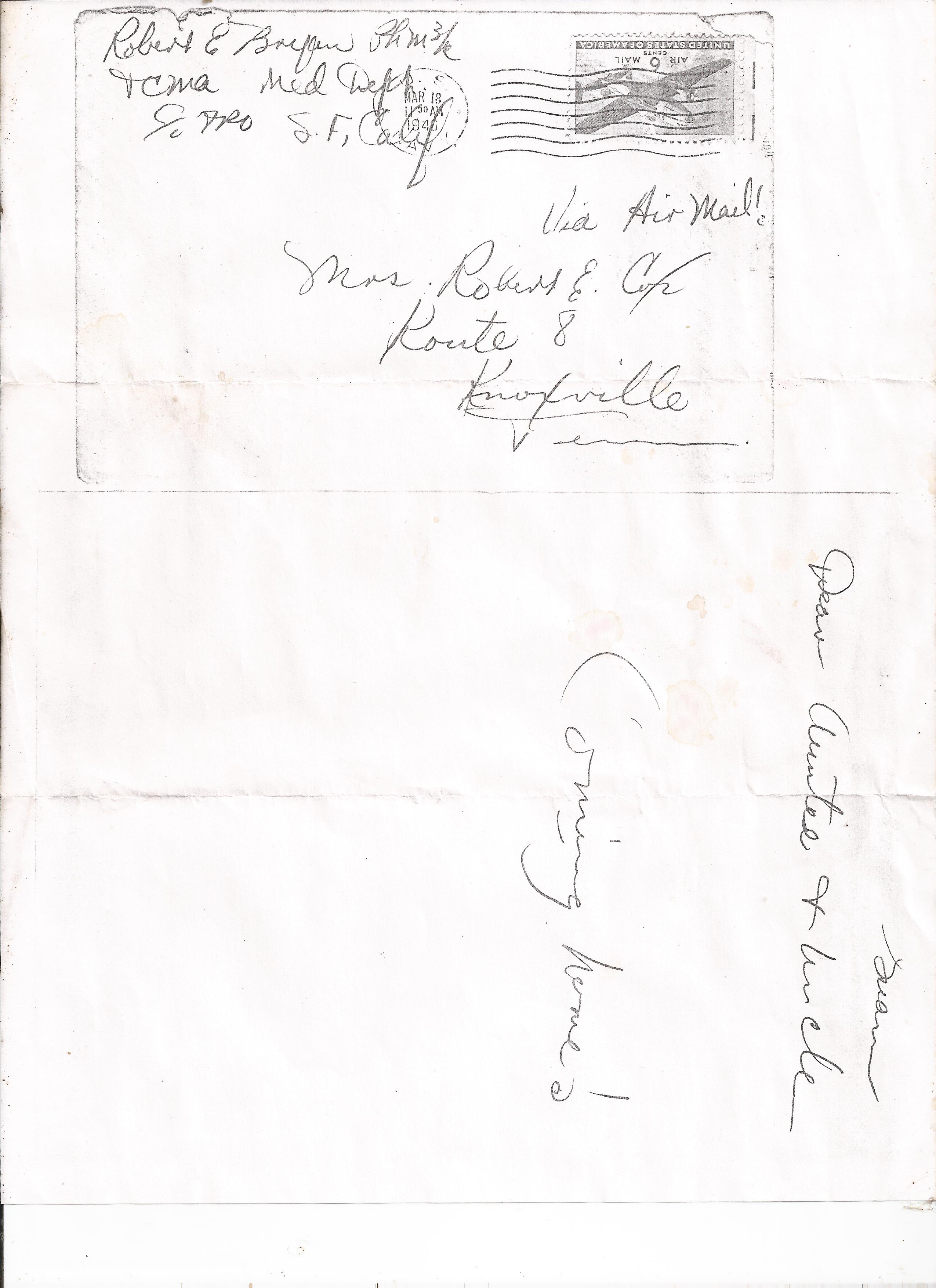 Robert E. Bryan letter, March 1946