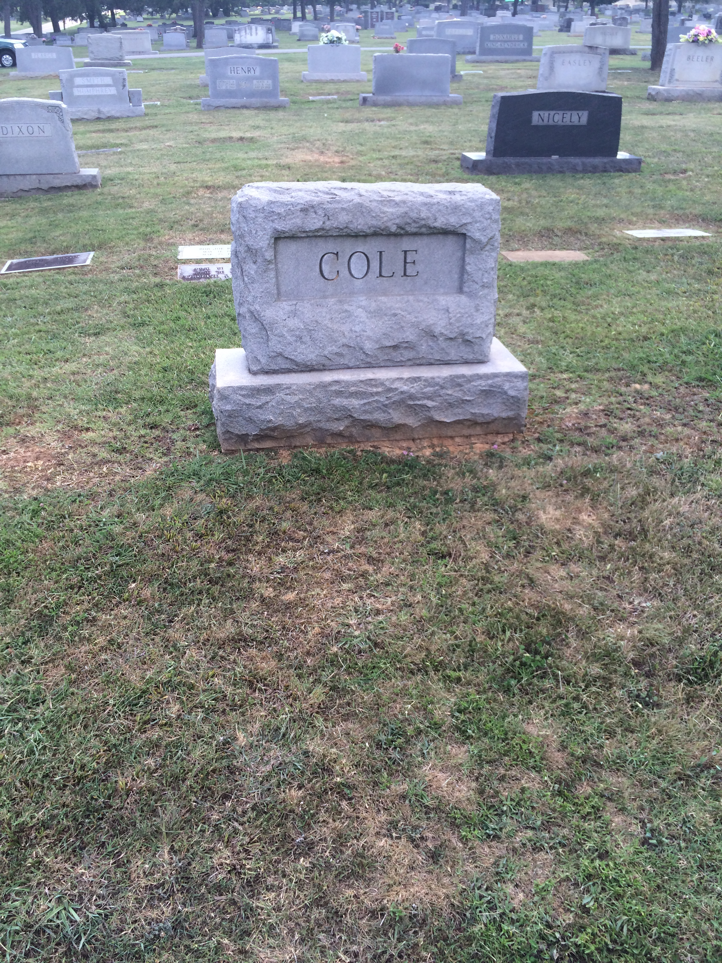 Cole family headstone