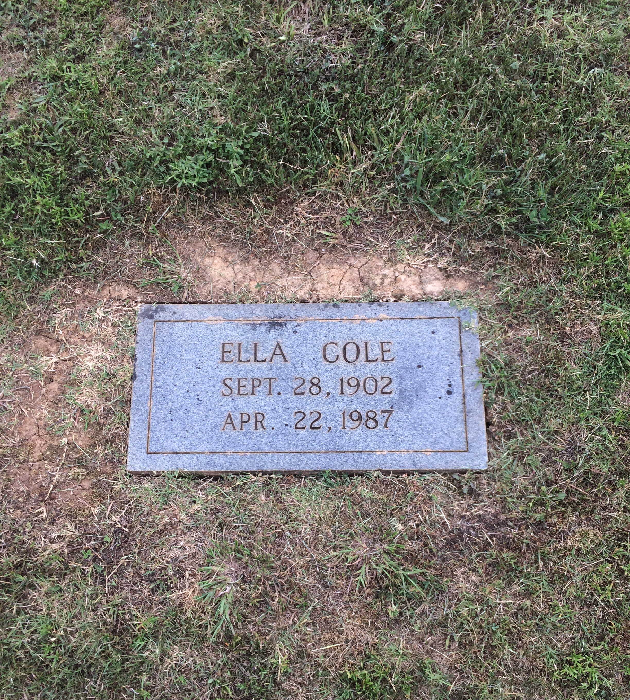 Ella Cole Grave