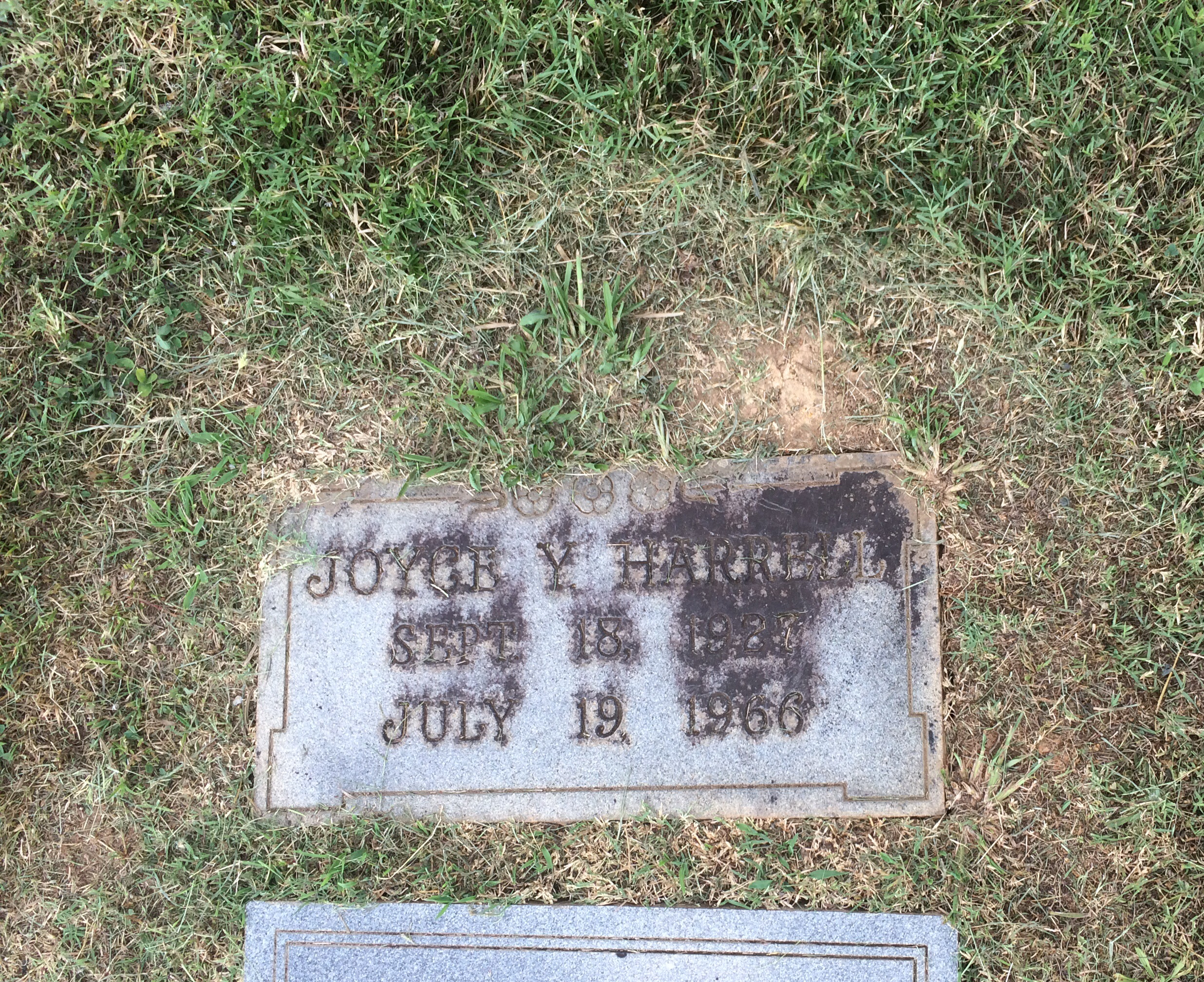 Joyce Y. Harrell Grave